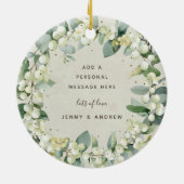 Niet voor foto's aangepaste Snowberry kerst Keramisch Ornament (Achterkant)