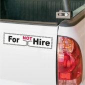 NIET voor huren Bumpersticker (Op Truck)