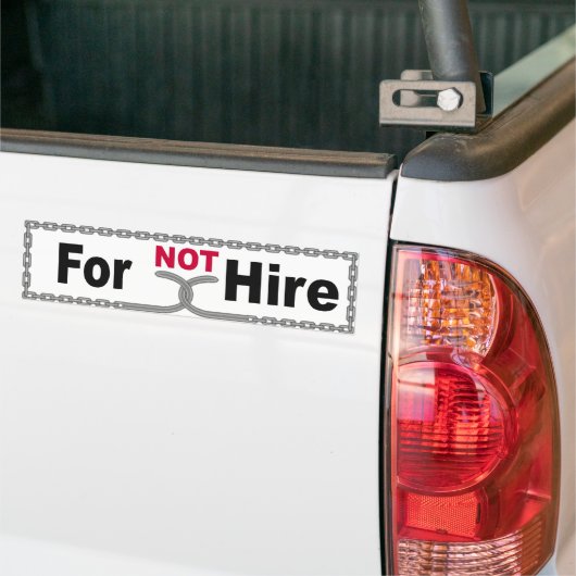 NIET voor huren Bumpersticker (Op Truck)