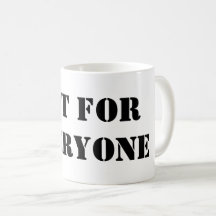 Niet voor iedereen mok | Minimaal quote koffiekopj