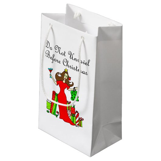 Niet voor Kerstmis ontrafelen. Klein Cadeauzakje (Achterkant Gekanteld)