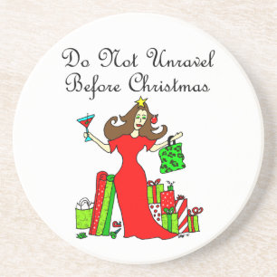 Niet voor Kerstmis ontrafelen. Zandsteen Onderzetter
