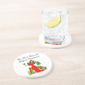 Niet voor Kerstmis ontrafelen. Zandsteen Onderzetter (Zijkant)