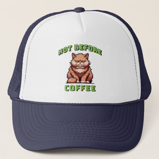 Niet voor koffie trucker pet (Voorkant)