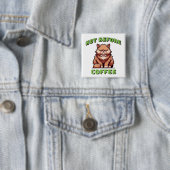 Niet voor koffie vierkante button 5,1 cm (In situ)