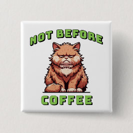 Niet voor koffie vierkante button 5,1 cm