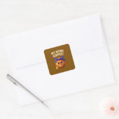 Niet voor Koffie  Vierkante Sticker (Envelop)