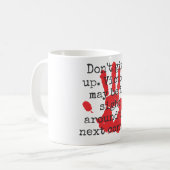 Niet voor me lopen - Inspirerend offertes Koffiemok (Voorkant links)