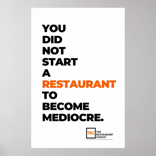 Niet voor Poster mediocrity kiezen (Voorkant)