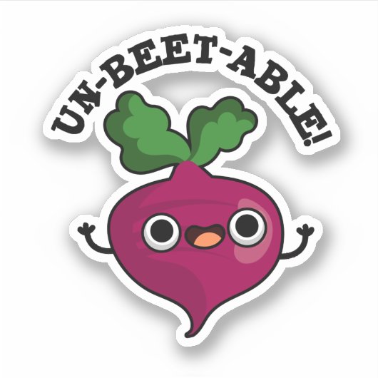 Niet voor suikerbieten geschikte Funny Veggie Beet Sticker (Voorkant)