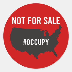 Niet voor verkoop - Occupy Wall Street - we zijn d Ronde Sticker
