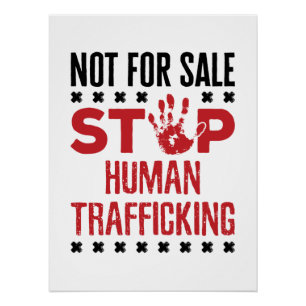 Niet voor verkoop Stop mensenhandel Perfect Poster