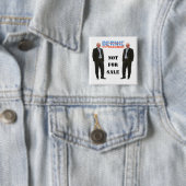 NIET VOOR VERKOOP VIERKANTE BUTTON 5,1 CM (In situ)
