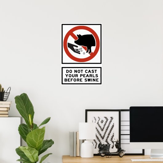 Niet vooraf bedienen van uw parels voordat u Matth Poster (Thuiskantoor)