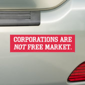 Niet-vrije - marktBumpersticker Bumpersticker (Op auto)