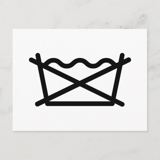 NIET WASSEN! BRIEFKAART (Voorkant)