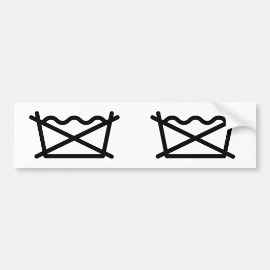 NIET WASSEN! BUMPERSTICKER (Voorkant)