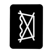 NIET WASSEN! MAGNEET (Verticaal)