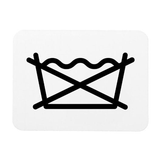 NIET WASSEN! MAGNEET (Horizontaal)