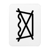 NIET WASSEN! MAGNEET (Verticaal)