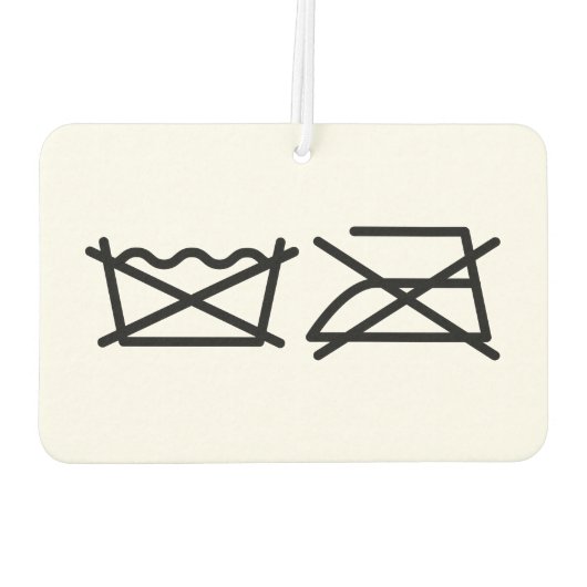 NIET WASSEN! NIET IRON! LUCHTVERFRISSER (Achterkant)