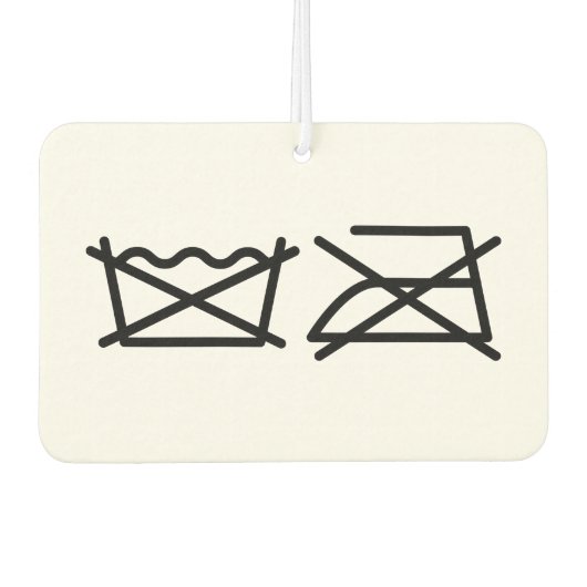 NIET WASSEN! NIET IRON! LUCHTVERFRISSER (Voorkant)