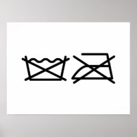 NIET WASSEN! NIET IRON! POSTER