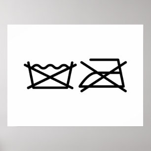 NIET WASSEN! NIET IRON! POSTER