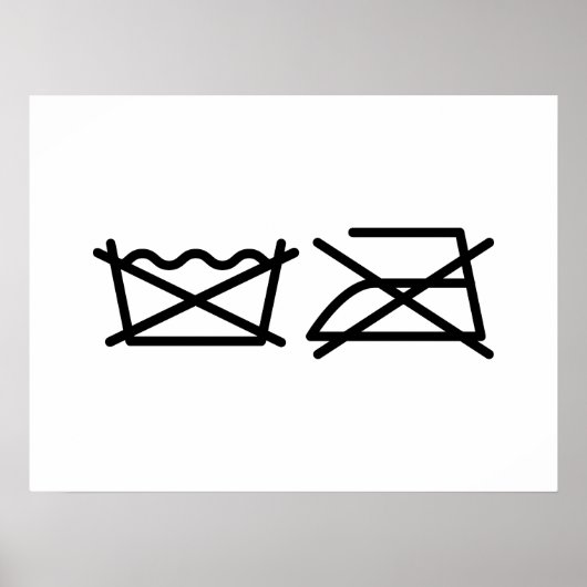 NIET WASSEN! NIET IRON! POSTER (Voorkant)