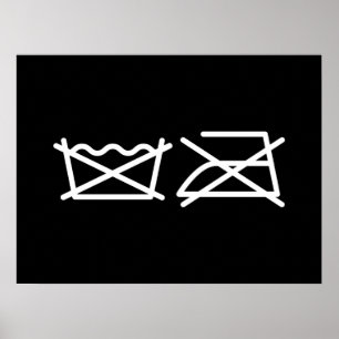 NIET WASSEN! NIET IRON! POSTER