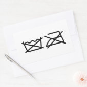 NIET WASSEN! NIET IRON! RECHTHOEKIGE STICKER (Envelop)