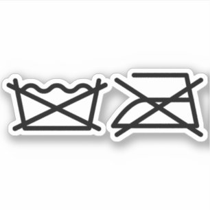 NIET WASSEN! NIET IRON! STICKER