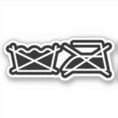 NIET WASSEN! NIET IRON! STICKER