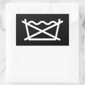 NIET WASSEN! RECHTHOEKIGE STICKER (Tas)