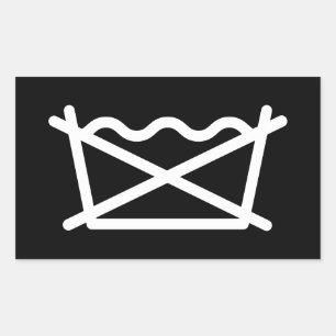 NIET WASSEN! RECHTHOEKIGE STICKER