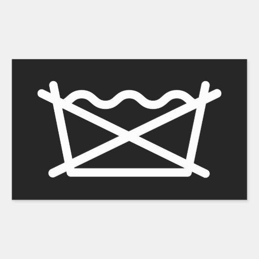 NIET WASSEN! RECHTHOEKIGE STICKER (Voorkant)