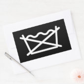 NIET WASSEN! RECHTHOEKIGE STICKER (Envelop)