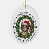 Niet wat er onder de boom zit | dubbelzijdig keramisch ornament (Rechts)