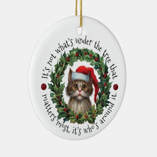 Niet wat er onder de boom zit | dubbelzijdig keramisch ornament (Rechts)