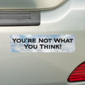 Niet wat je denkt - Bumpersticker (Op auto)