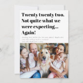 Niet wat we verwachten van het nieuwe jaar van de  feestdagenkaart (Voorkant)