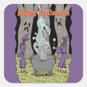 Niet wat ze verwachtten Prettig Halloween Vierkante Sticker