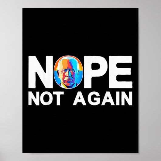 Niet weer grappig Biden Pro-Trump Poster (Voorkant)