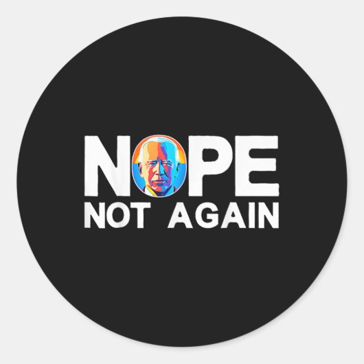 Niet weer grappig Biden Pro-Trump Ronde Sticker (Voorkant)
