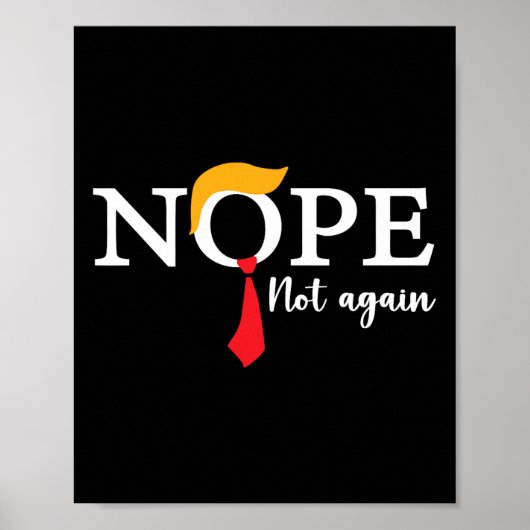 Niet weer grappig Trump Biden Democrat USA verkiez Poster (Voorkant)