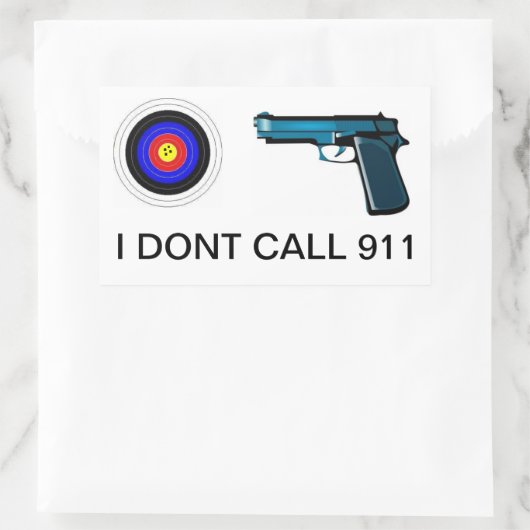 Niet welkom rechthoekige sticker (Tas)