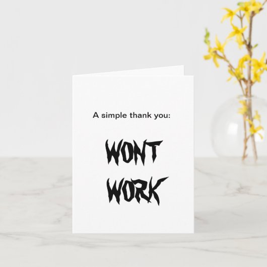 NIET WERKEN Bedankt kaarten (Gele Bloem)