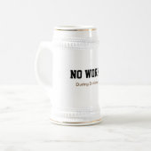 Niet werken tijdens drink uren Grappig mok ontwerp (Voorkant links)