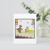 Niet-werkende hond: Dog cartoon Briefkaart (Staand voorkant)