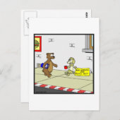 Niet-werkende hond: Dog cartoon Briefkaart (Voorkant / Achterkant)